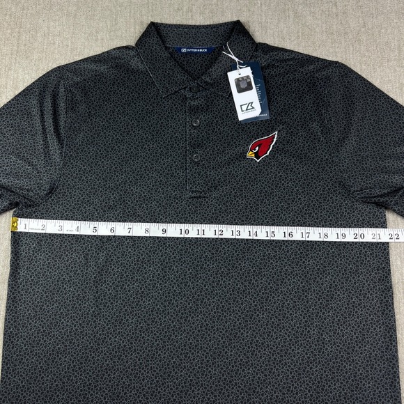 Cutter & Buck Arizona Cardinals Pebble Golf Polo Shirt Men's Medium Performance - Picture 4 of 6